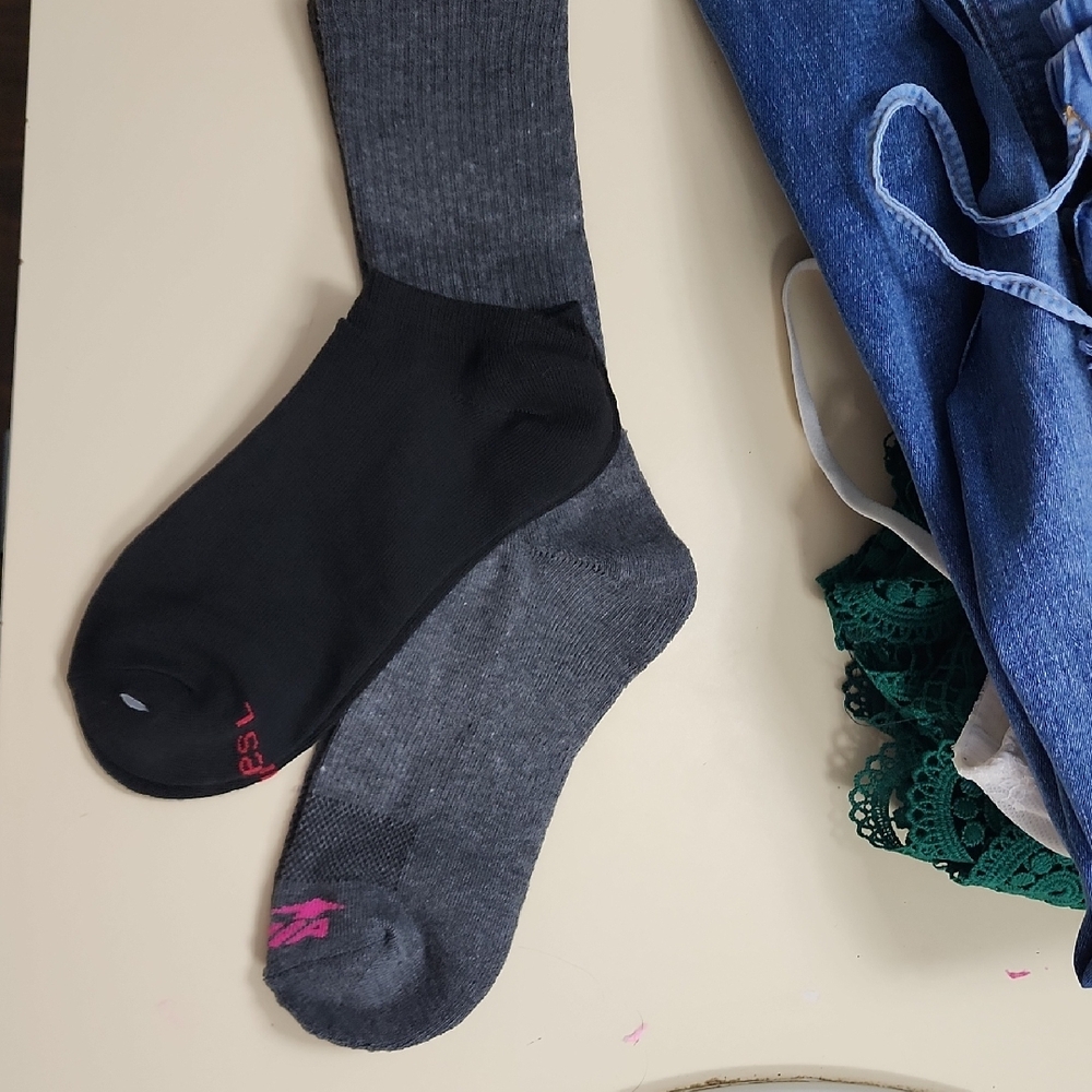 Men's Black and Gray Socks